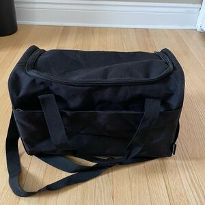 Black under the seat airplane bag